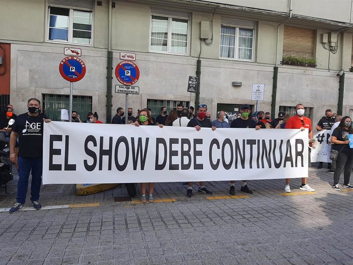 Empresarios de espectáculos y eventos protestan porque están en la ruina y piden ayudas