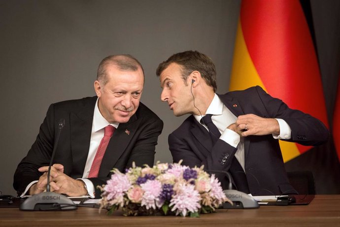Recep Tayyip Erdogan y Emmanuel Macron