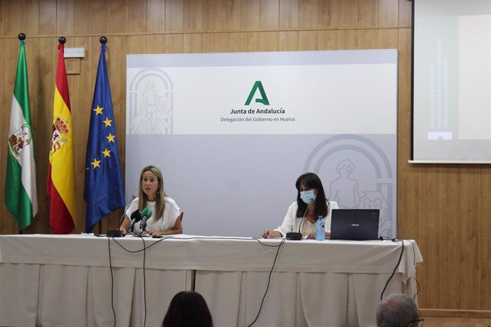 Presentación del curso escolar 2020/2021 en la delegación de la Junta de Andalucía en Huelva.
