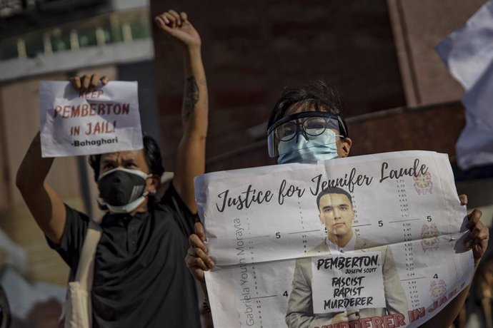Protestas por el indulto en Filipinas del marine de EEUU Joseph Scott Pemberton