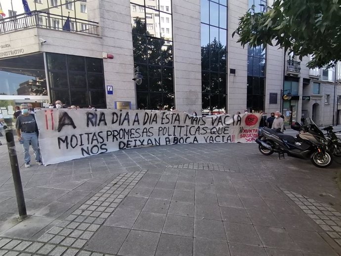 Protesta de mariscadores en Ferrol