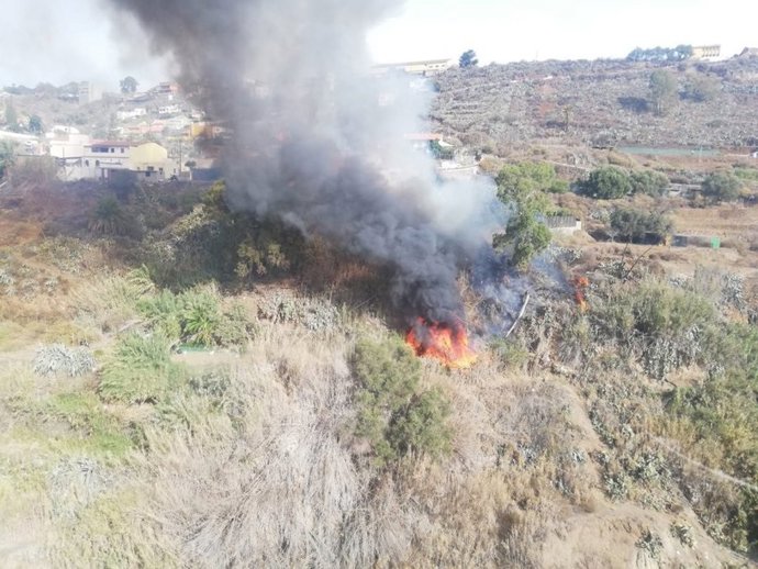Incendio en Valsequillo (Gran Canaria)