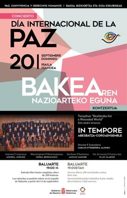 Cartel que anuncia el concierto del grupo In Tempore Abesbatza- Coro&Ensemble el 20 de septiembre