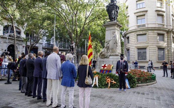 El FC Barcelona celebró la tradicional ofrenda floral con motivo de la Diada Nacional