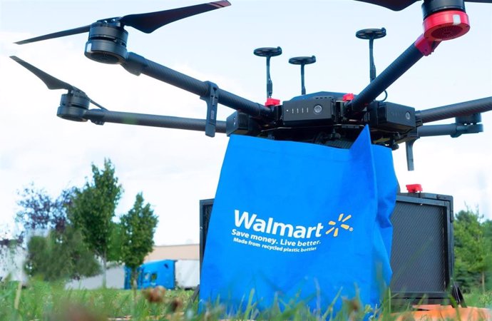 Drones de envío de pedidos de Walmart.