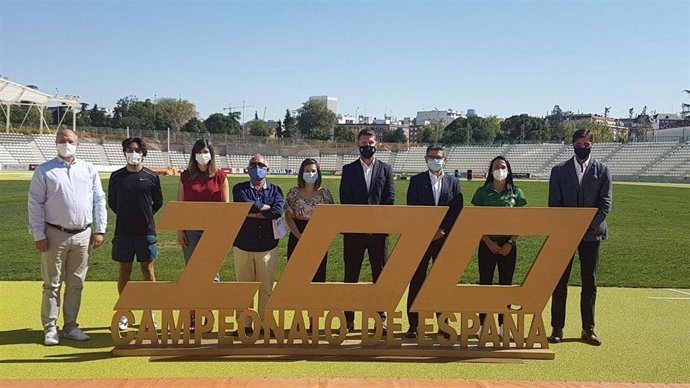 Presentación en el Estadio Vallehermoso del Campeonato de España al Aire Libre de Atletismo