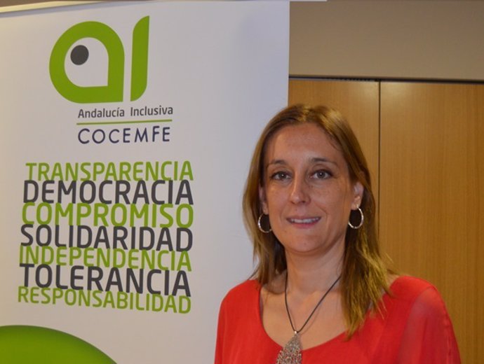 La presidenta de Andalucía Inclusiva Cocemfe, Rocío Pérez.