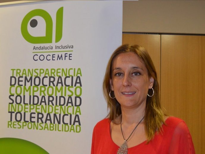 La presidenta de Andalucía Inclusiva Cocemfe, Rocío Pérez.