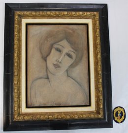 Obra falsa de Modigliani intervenida en una casa de subastas de Valncia