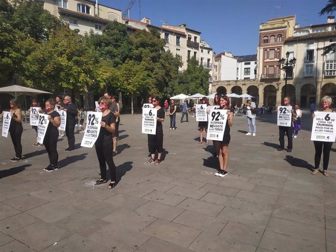 Protesta antitaurina en Logroño