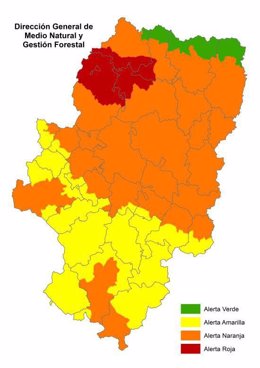 Alerta roja por riesgo de incendios forestales en el Prepirineo y Somontano occidentales.