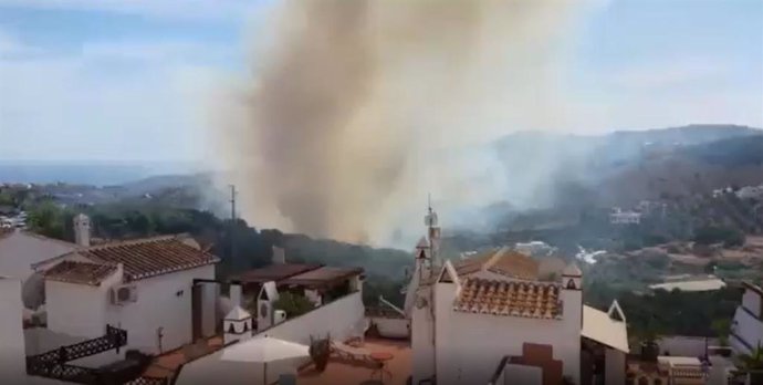 Incendio forestal declarado en Frigiliana