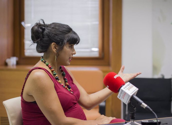 La Presidenta del Grupo Parlamentario de Adelante Adalucía, Teresa Rodríguez , durante una entrevista para Europa Press, en Sevilla, a 3 de agosto  de 2020.