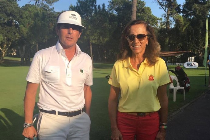 Los golfistas Jacobo Cestino y María de Orueta, campeones de Europa senior
