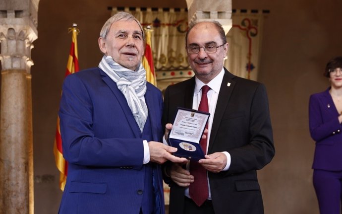 Joaquín Carbonell recibió en 2019 la Medalla al Mérito Cultural de Aragón.