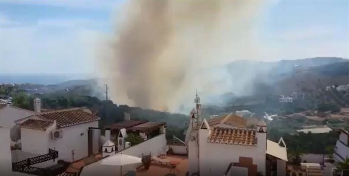 Incendio forestal declarado en Frigiliana