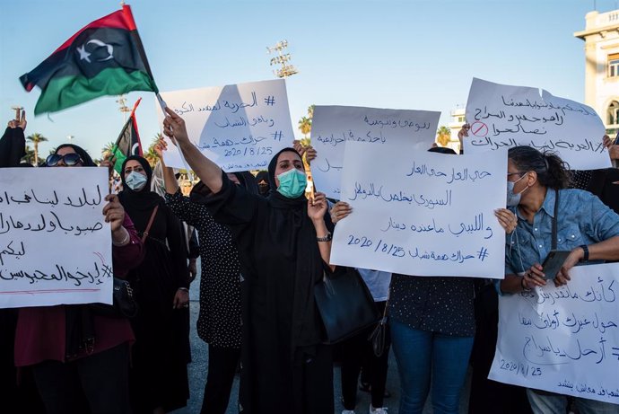 Libia.- Nuevas movilizaciones sociales en la capital de Libia para exigir reform