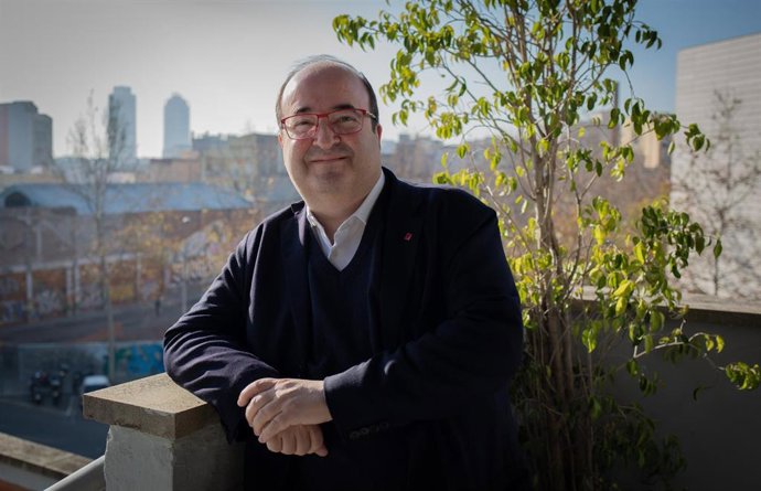 El primer secretario del PSC, Miquel Iceta, posa durante una entrevista para Europa Press, en Barcelona, a 09 de enero de 2020.