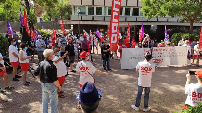Concentración CCOO ante la Dirección General de Función Pública, 30 de julio