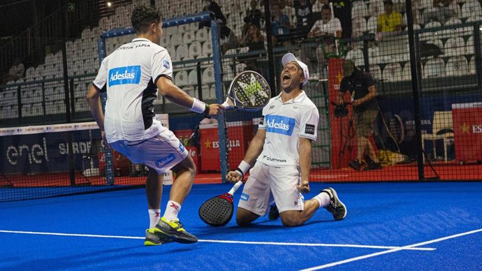 Agustín Tapia y Fernando Belasteguín, ganadores del Sardegna Open del World Padel Tour