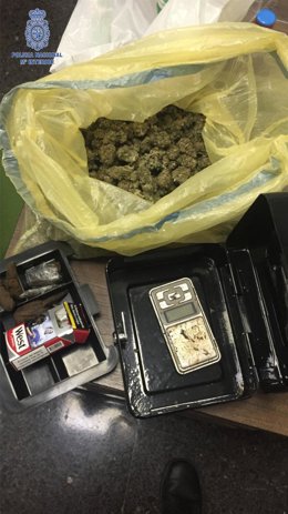 Droga incautada el sábado a un detenido en Foners