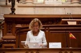 La presidenta del Congreso de los Diputados, Meritxell Batet, en el Foro Parlamentario Hispano-Protugués