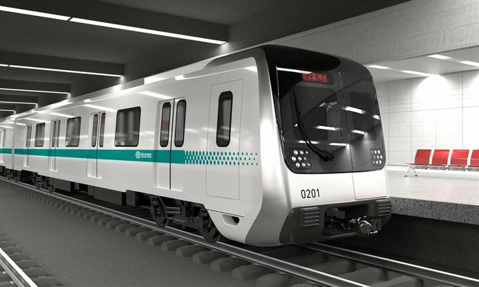 Vagones de Bombardier en el metro de Harbin (China)