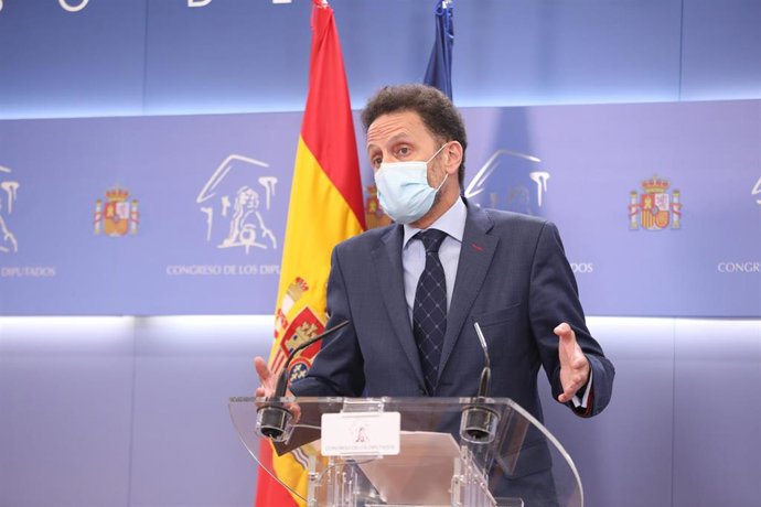 El portavoz adjunto de Ciudadanos en el Congreso de los Diputados, Edmundo Bal, en rueda de prensa en la Cámara Baja.