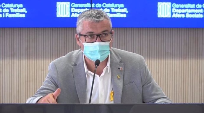 El secretario de Igualdad, Migraciones y Ciudadanía de la Generalitat, Oriol Amorós, durante la rueda de prensa de este martes 15 de septiembre del 2020.