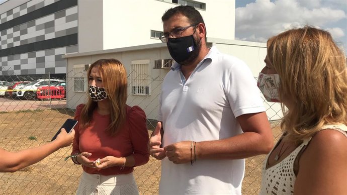 Verónica Pérez, durante su visita a un instituto