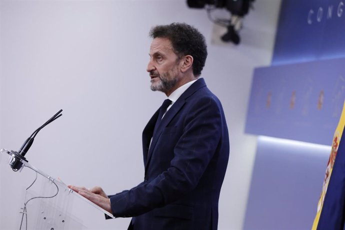 El portavoz adjunto de Ciudadanos en el Congreso de los Diputados, Edmundo Bal, en rueda de prensa en la Cámara Baja.