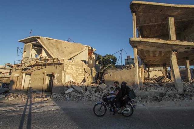Destrucción provocada por las fuerzas de Al Assad en la localidad de Baluon