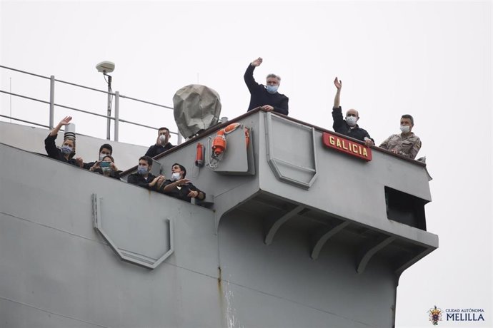 El buque Galicia, durante su anterior estancia en Melilla