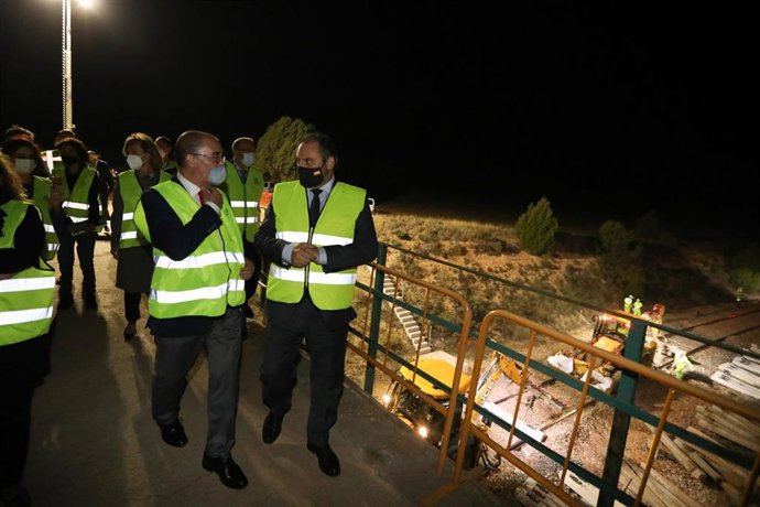 José Luis Ábalos, visita las obras que Adif está desarrollando en Teruel