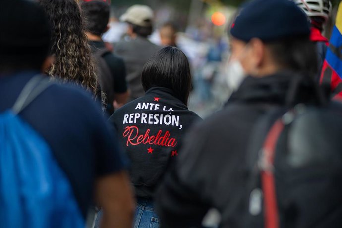 Manifestación en Colombia contra las últimas matanzas ocurridas en varias regiones rurales del país.