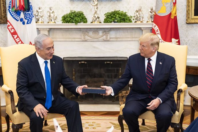 Donald Trump con Benjamin Netanyahu en la Casa Blanca