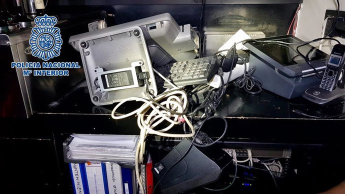 Situación en la que quedó la caja registradora del restaurante