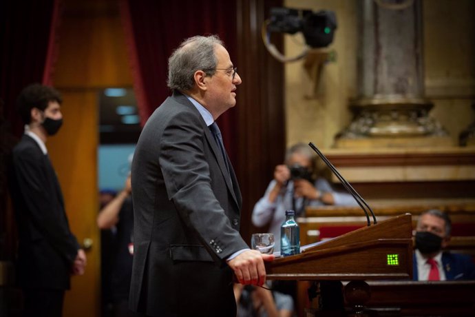 El president de la Generalitat, Quim Torra, al Debat de Política General en el Parlament.