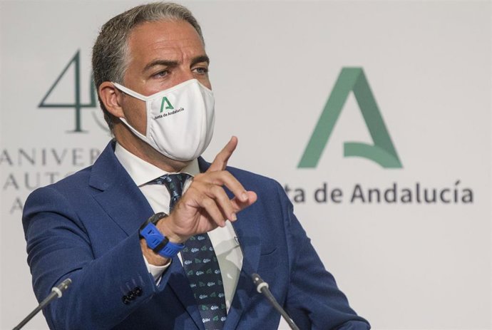 El consejero de la Presidencia, Administración Pública e Interior y portavoz del Gobierno, Elías Bendodo