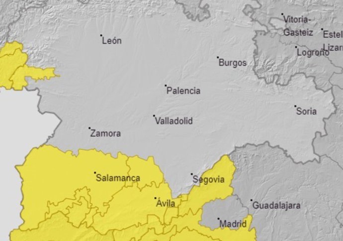 Imagen de los avisos de la Agencia Estatal de Meteorología.