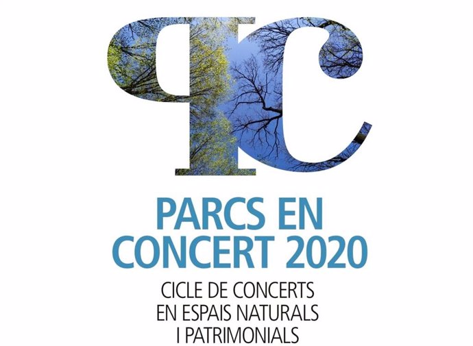 Cartel del ciclo musical anual 'Parcs en concert' en la Red de Parques Naturales de la Diputación de Barcelona