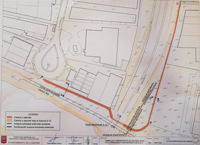 El Ayuntamiento hará un camino ciclo-peatonal que unirá los dos lados del Polígono Cantabria