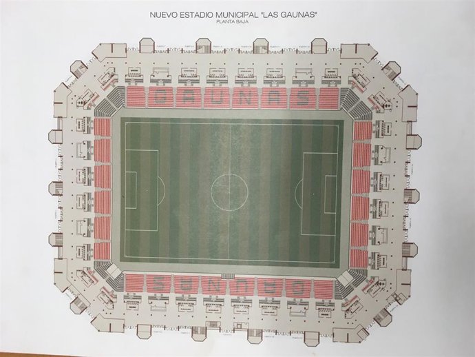 Plano del campo municipal de 'Las Gaunas'