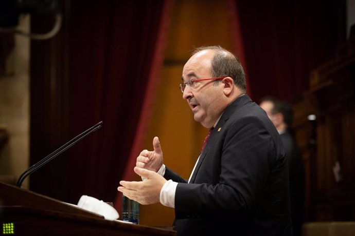 El primer secretari del PSC, Miquel Iceta, en el debat de política general (DPG) al Parlament. Barcelona, Catalunya (Espanya), 16 de setembre del 2020.