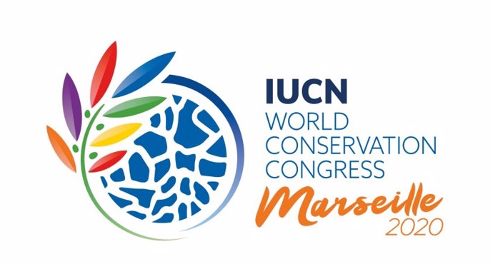 Logo del Congreso Mundial de la Conservación de la UICN previsto en Marsella (Francia) en enero de 2021 que ha sido aplazado por el coronavirus.