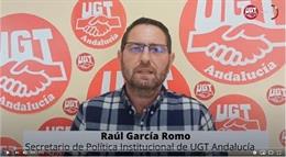 El secretario de Política Institucional de UGT-A, Raúl García Romo, en una imagen de archivo.
