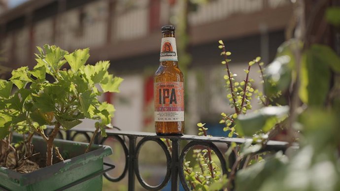 Imagen de la Cruzcampo Andalusian IPA, premiada con dos medallas de plata en los World Beer Awards.
