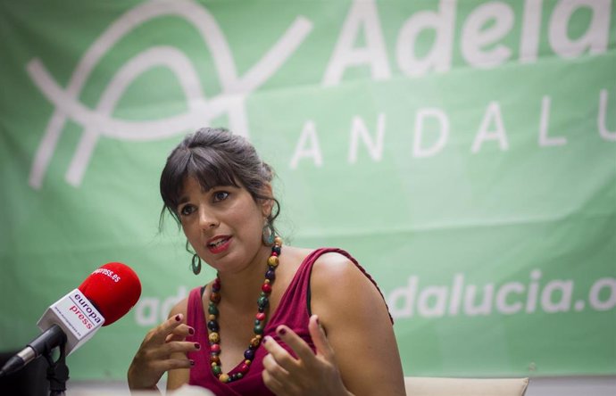 La Presidenta del Grupo Parlamentario de Adelante Adalucía, Teresa Rodríguez , durante una entrevista para Europa Press, en Sevilla, a 3 de agosto  de 2020.