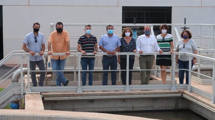 El conseller de Medio Ambiente, Miquel Mir, visita la nueva depuradora de Addaia (Menorca)