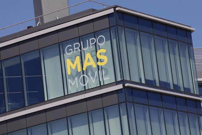 Fachada de la sede de Grupo MásMóvil ubicada en Madrid (España)